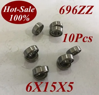 

10pcs Low noisy 696zz 696z 696-zz 6x15x5 6*15*5 Deep groove ball bearing micro miniature small bearing motor bearing