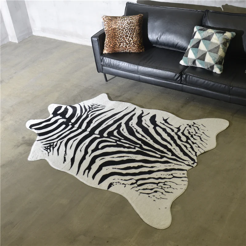 Leopard Cow Carpet Large Carpets For Living Room Tapetes Para Sala De Estar Faux Fur Rug Fashion Alfombra