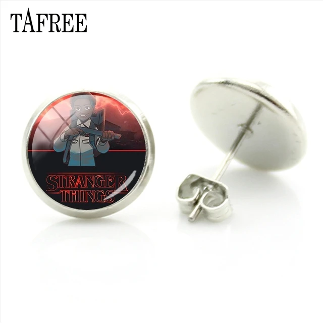 TAFREE Fashion Jewelry American Thriller TV Series Stranger Things Sliver Stud Earrings Women Party Decorations Earrings QF118 QF127