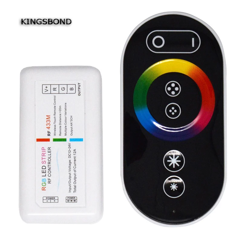 

DC12V-24 4CH RF wireless Mini led Dimmer with wall mounted touch remote led strip RGB controller