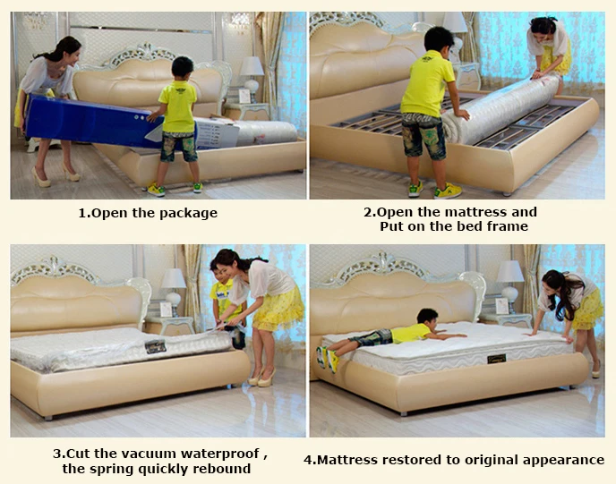 Дизайн Удобный Сжатый пружинный латексный матрас для спальни