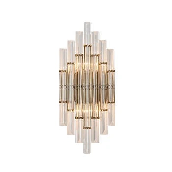 

gold crystal wall light modern wall lamp for living room bedroom wandleuchte lustre cristal LED Lights