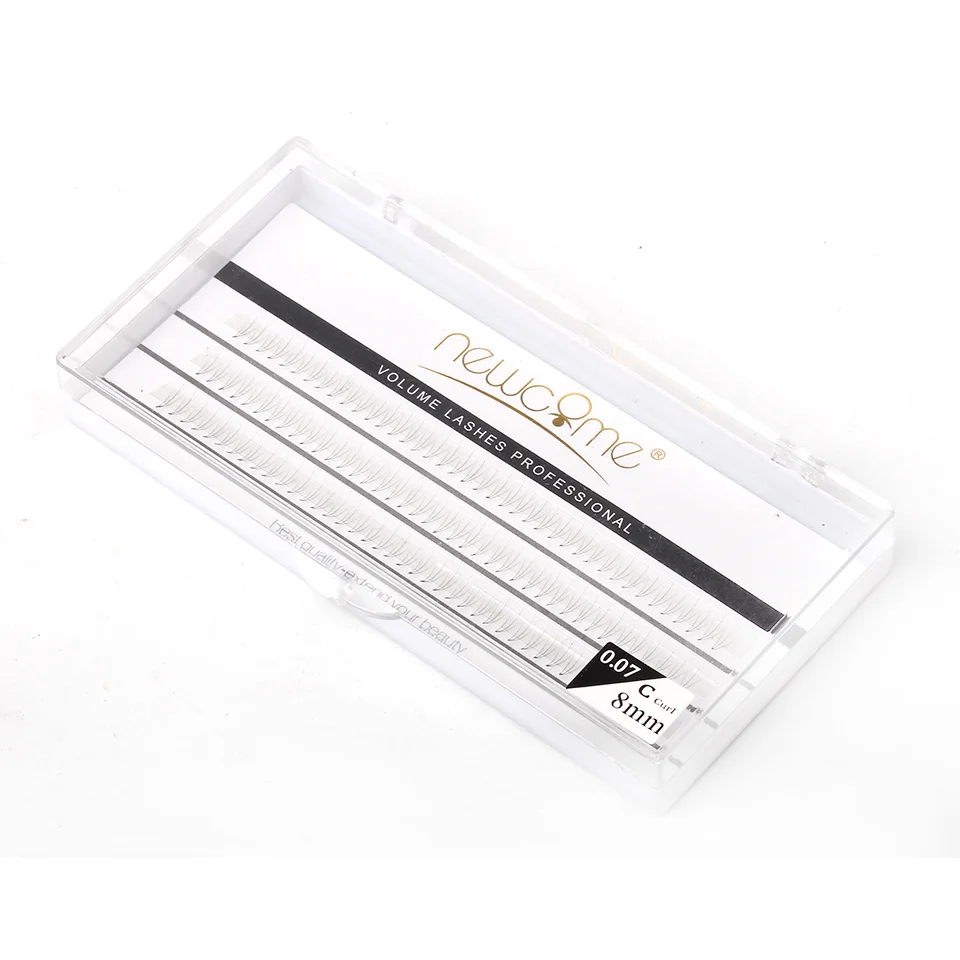 

NEWCOME 3D Lashes Individual Eyelashes Volume Eyelashes Curl C 0.07 8-15 Length Eyelashes Black Eye Lashes for Makeup 2 cases