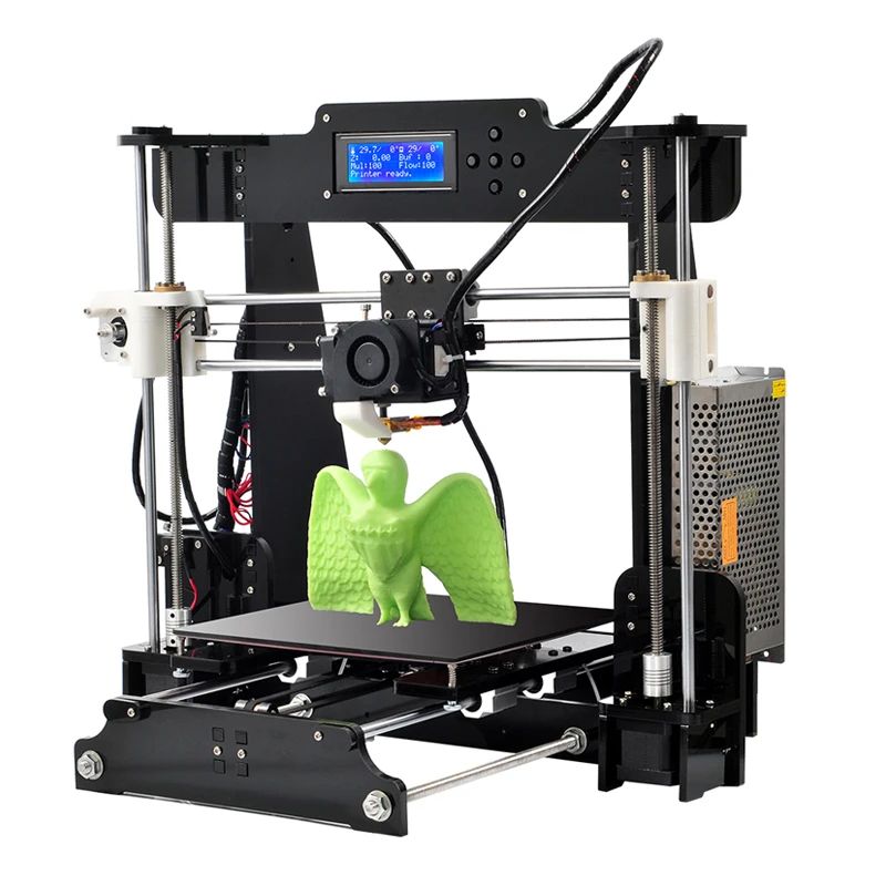 2016 New size 210*210*240mm High Quality Precision Reprap Prusa i3 3d Printer DIY kit with 1 Roll Filament 8GB SD card and LCD