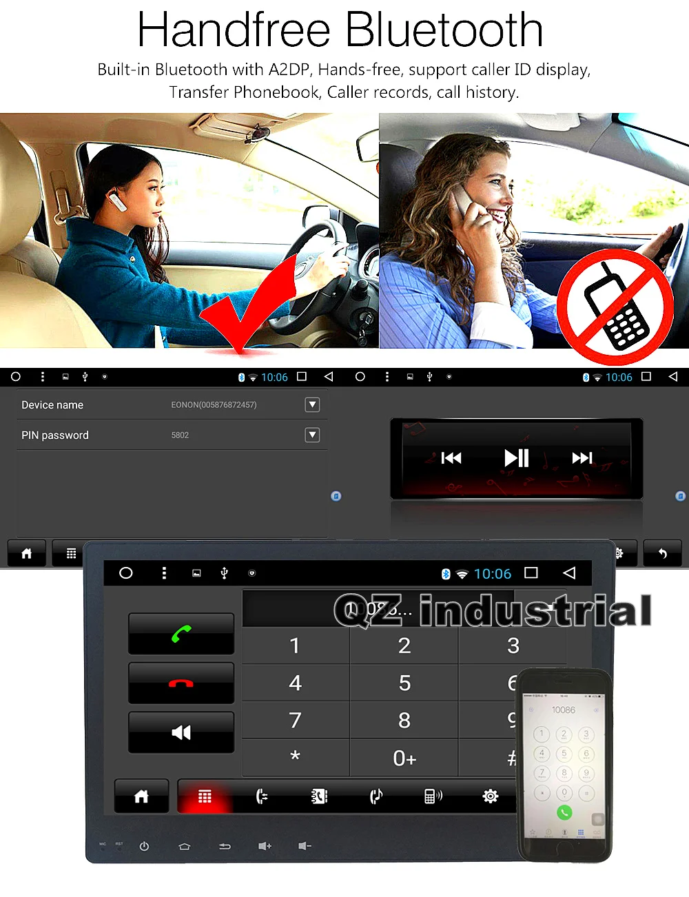 Top QZ industrial HD 8inch Android 8.1 T3 for Toyota Hilux Car DVD player with 3G 4G WIFI GPS Radio BT Navigation SWC Stereo RDS Map 8