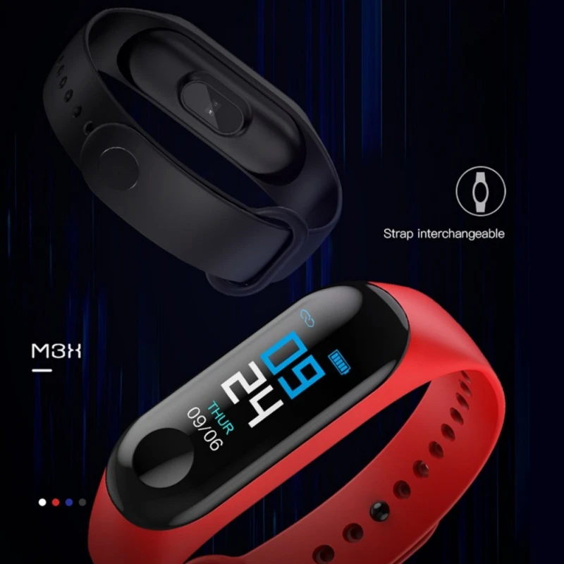 

M3 Smart Watch USB Charging Screen IP67 Smart Pedometer Movement Steps Blood Pressure Monitoring