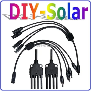

Parallel connector Adapter 1M4F+4M1F,TUV/UL standard,4 in 1 Y Connector with 74.5cm cable dedicated for solar system