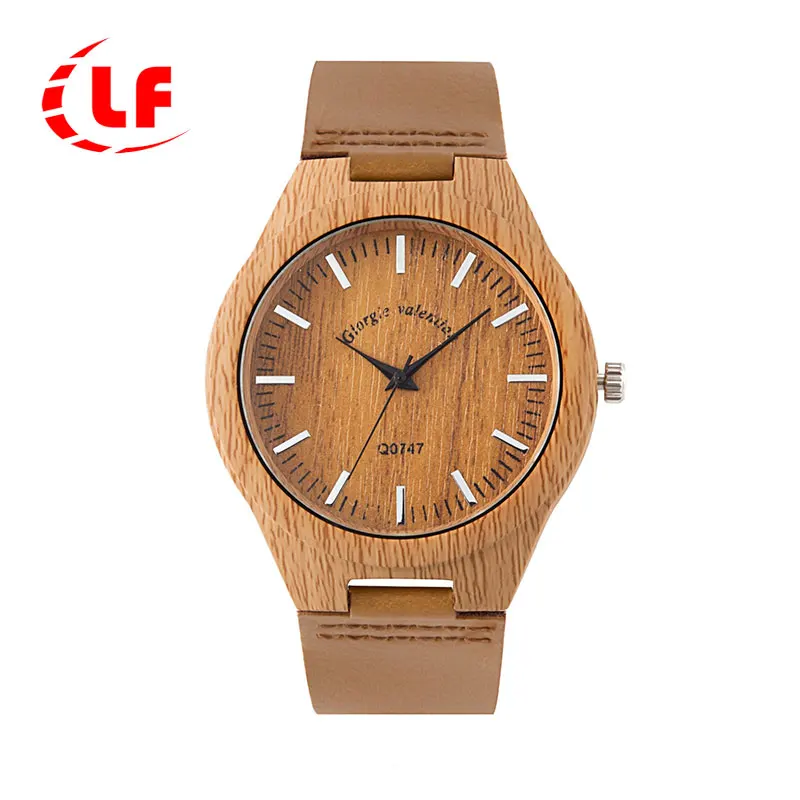 

QW Sports Free Sample Leather Minimalist Unisex OEM Hot Selling Bamboo Brand Wholesale Custom Men Wood Sport Watch