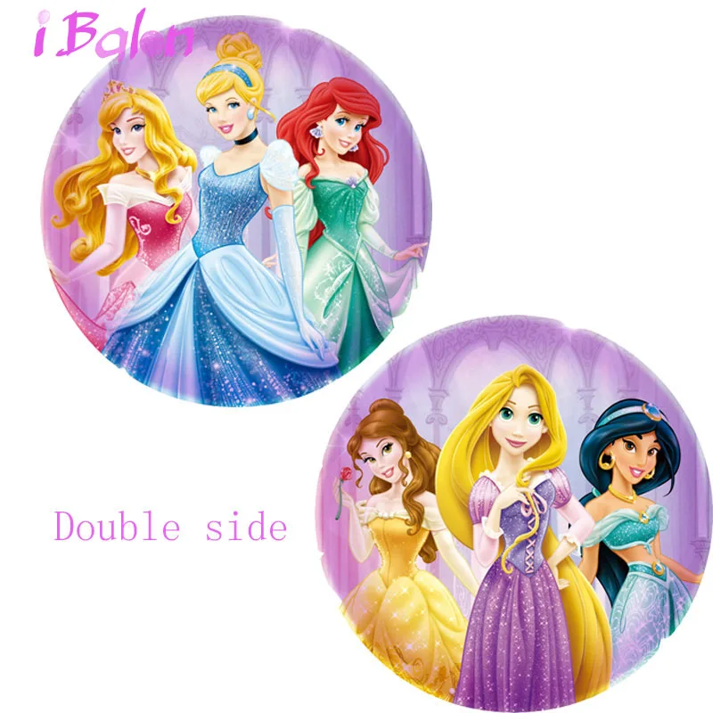 

Cartoon Princess Foil Balloons 1pc 18inch Baby shower Girl Inflatable Helium Globos kids happy Birthday Party decorations balls