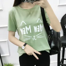Plus Size Print Cat Letter Breast-feeding Maternity Clothes New Summer Solid Color Casual O-neck Tops Korean Pregnancy T Shirt Plus Size Print Cat Letter Breast-feeding Maternity Clothes New Summer Solid Color Casual O-neck Tops Korean Pregnancy T Shirt