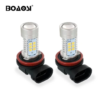 

BOAOSI 2PCS H8 H11 LED HB3 9005 9006 HB4 LED Fog Light Bulbs Lamp 6000K White DC12-24V