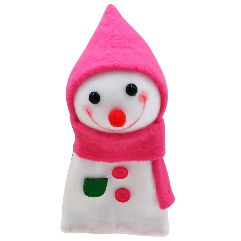 1 шт рождественские подарочные пакеты животные шаблон Санта Клаус конфеты сумки для рождества H1 - Цвет: pink snowman