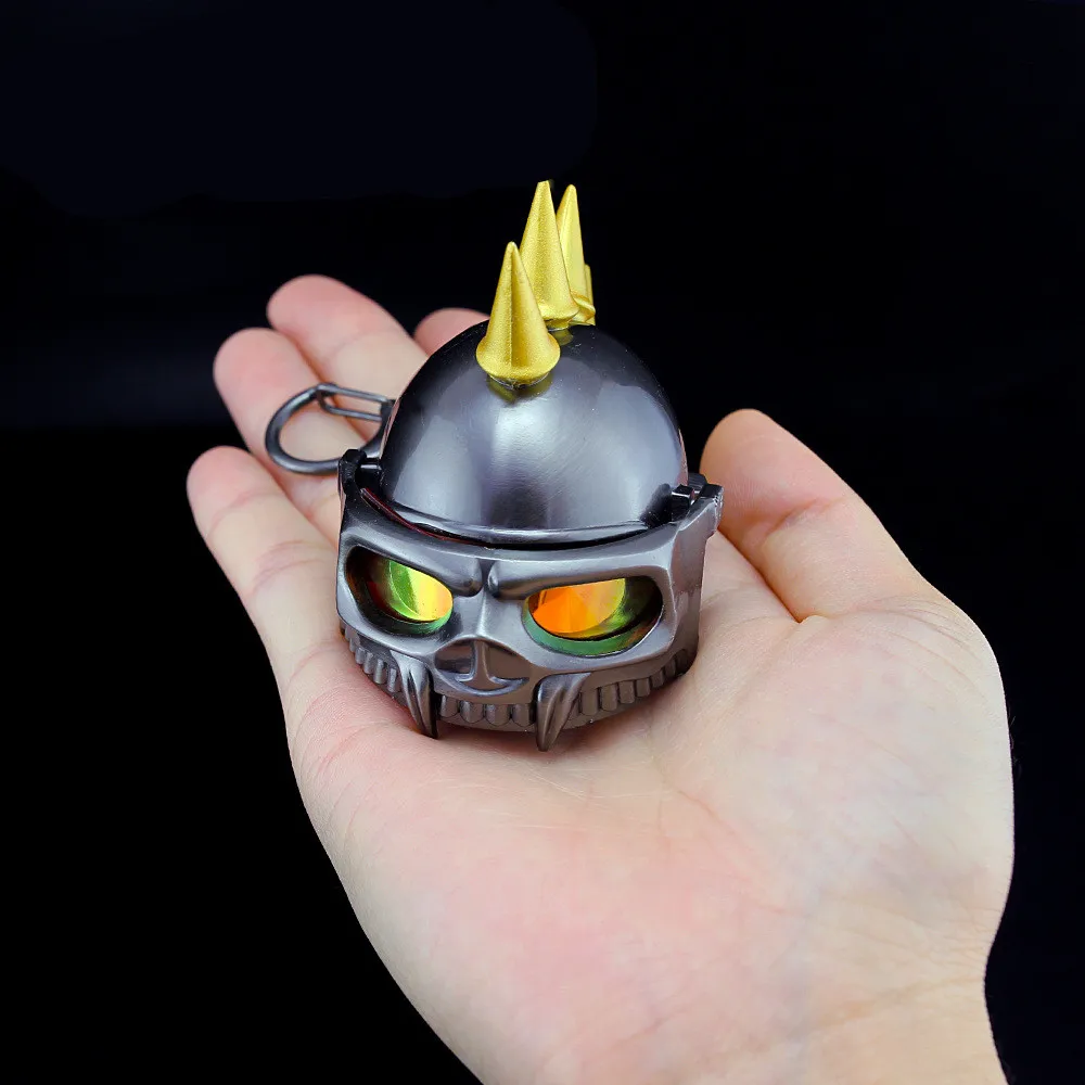 

PUBG Game Playerunknown's Battlegrounds Level 3 Helmet Skull Knight Punk Style Keychain Pendant funny Toy Accessories Key ring