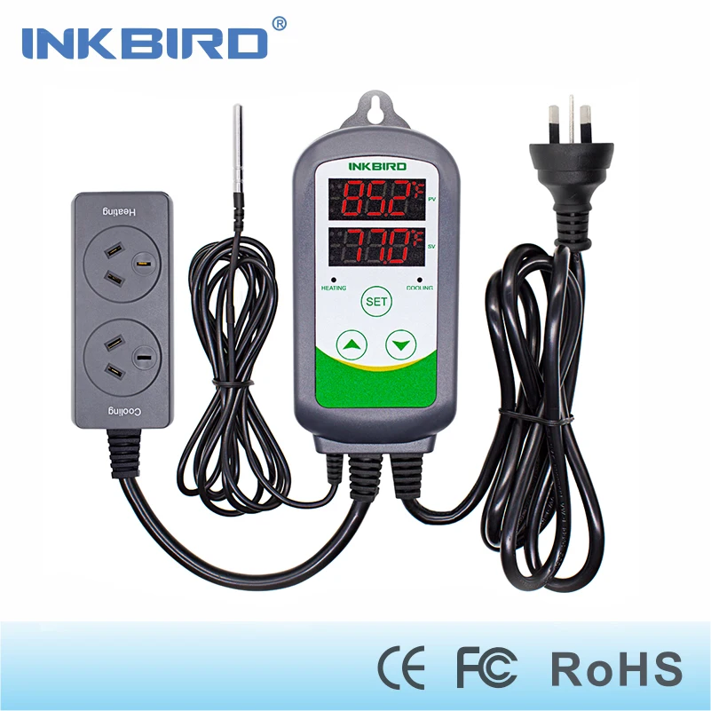 

Inkbird ITC-308 AU Plug Thermostat Heating and Cooling Digital Temperature Controller for Brew Aquarium