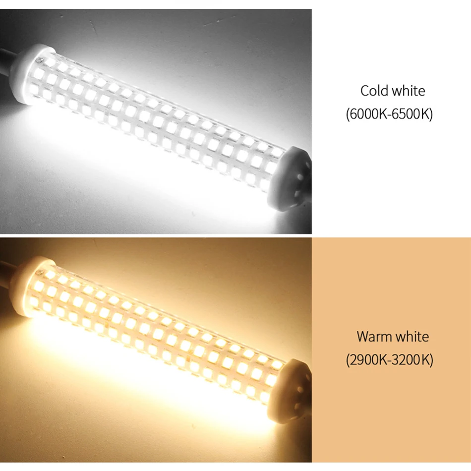 R7S Светодиодная лампа J78 J118 с регулируемой яркостью 78 мм 118 мм 135 мм 189 мм заменяет галогенный светильник 25 Вт 150 Вт 500 Вт AC 220 В 110 В лампада