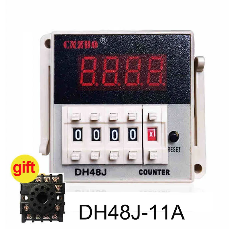 

DH48J-A AC220V 3A Electrical Digital Counter,Preset 11 Feet Relay With Power Failure Memory Function