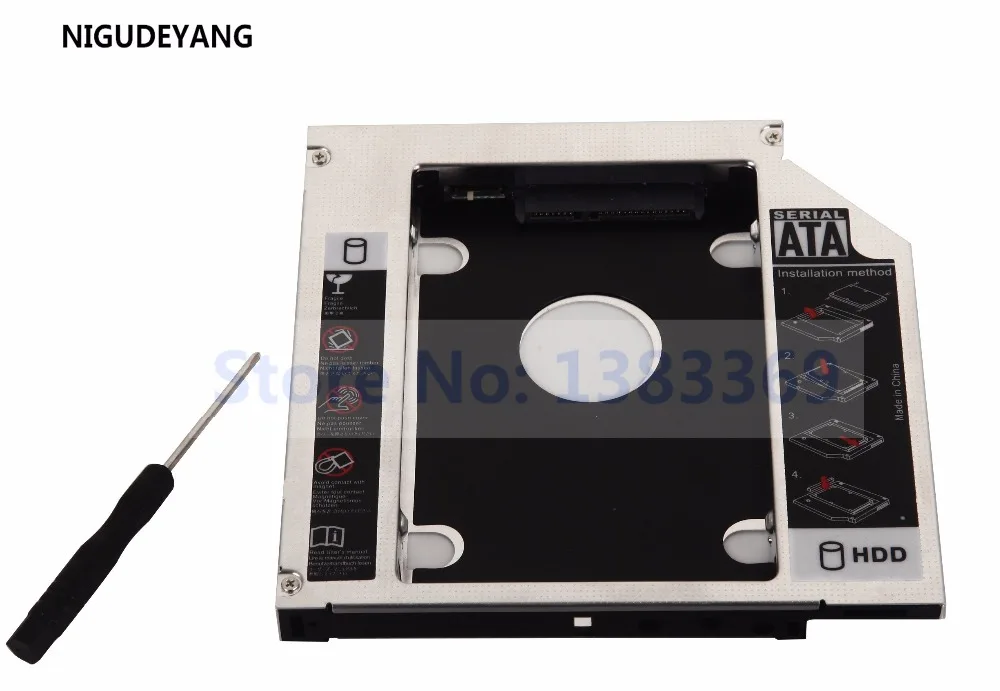 Nigudeyang 2nd 12.7 мм жесткий диск HDD Caddy адаптер для Toshiba L555D-S7005 замены GT20F DVD