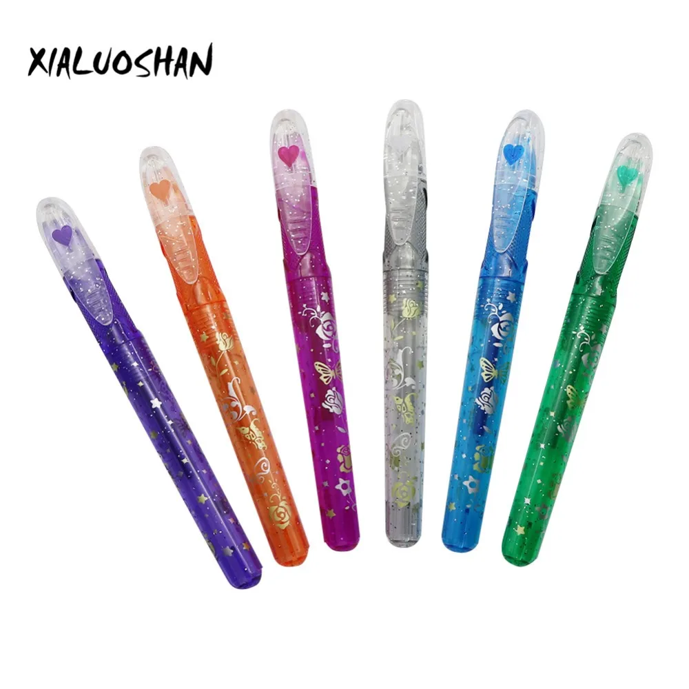 

6pcs/set 0.7mm Tattoo Gel Colorful Sparkling Child Graffiti Color pen Painting Tools Writing Stationery Office School Supplies
