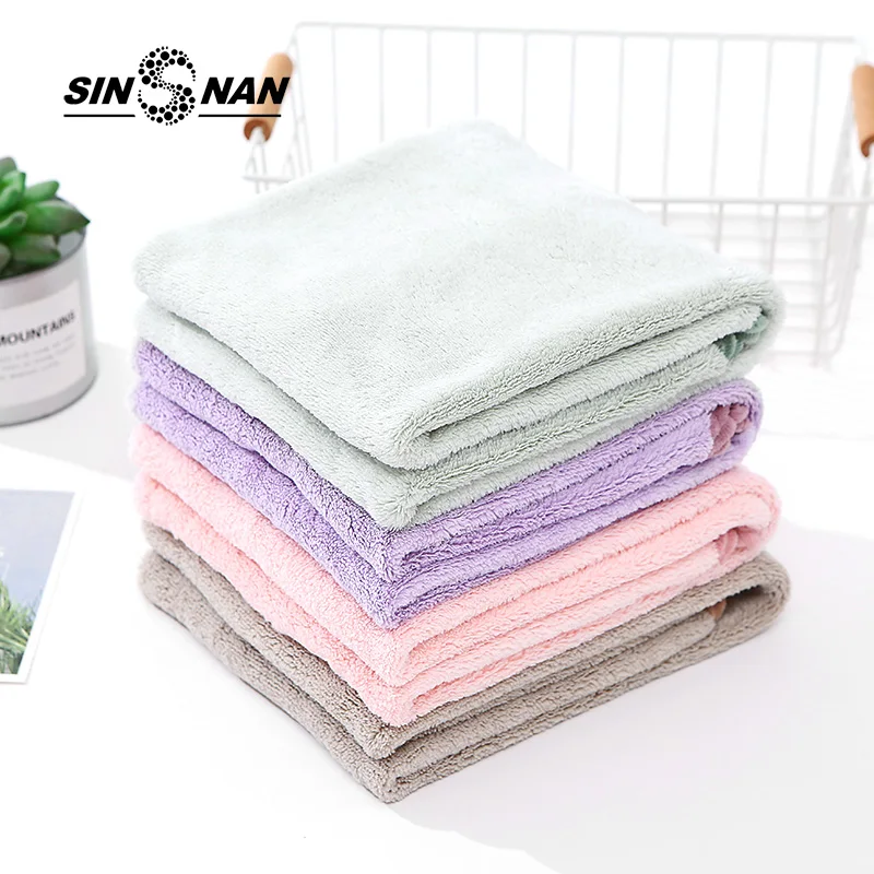 

SINSNAN Thicken Soft Microfiber Coral Velvet Dry Hair Towel For Women Superabsorbent Adult Shower Multipurpose Bathroom Towels