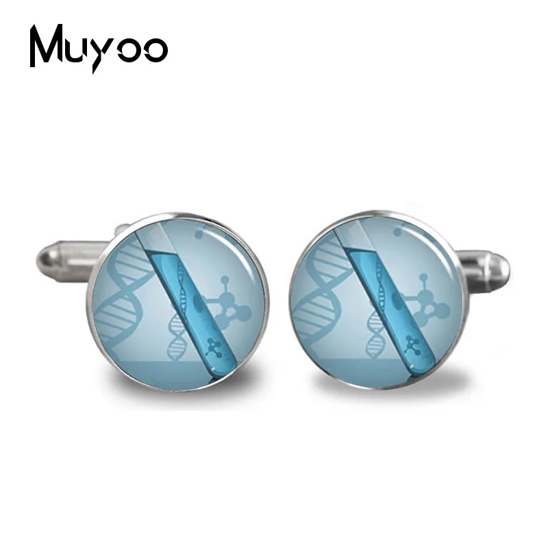 2017 New DNA Cufflinks Molecular Formula Cuff Link Double Dna Cufflink