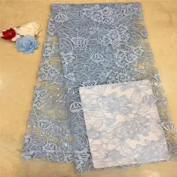 

Latest African Lace 2019 Simple Design French Tulle Lace With Sequins Nigerian Embroidered French Lace Fabric For Wedding 697