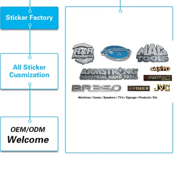 

UV protected OUTDOOR DURABLE waterproof custom metal car sticker