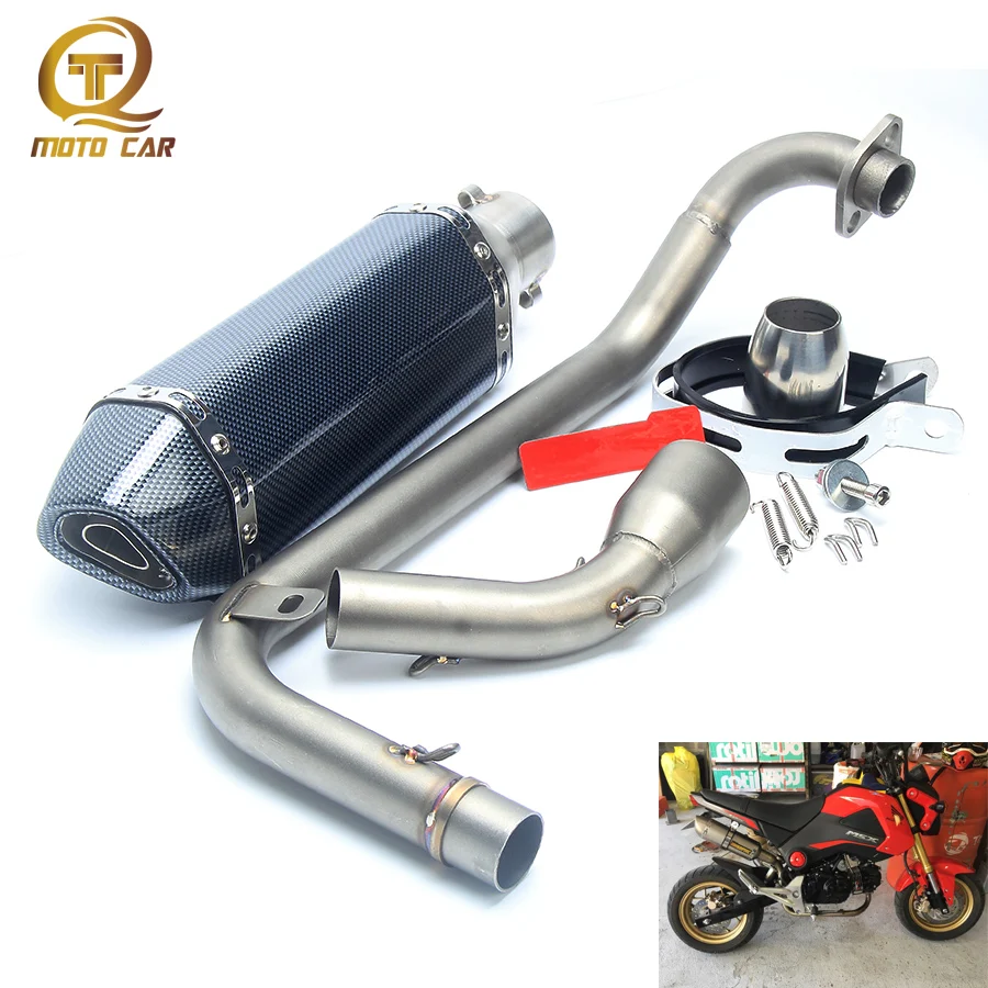 Motorcycle Exhaust System Muffler DB Killer System Full Exhaust Muffler Pipe Front Link Pipe Escape Silencer For Honda Msx125 Motorcycle Exhaust System Muffler DB Killer System Full Exhaust Muffler Pipe Front Link Pipe Escape Silencer For Honda Msx125