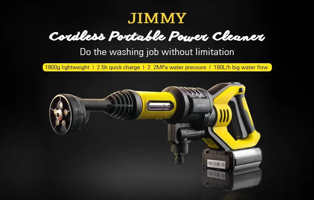 Jimmy JW31 Powerful Handheld Rechargeable Flush Gun Cleaning Tool from Xiaomi Youpin- Multi-A 220V EU Plug