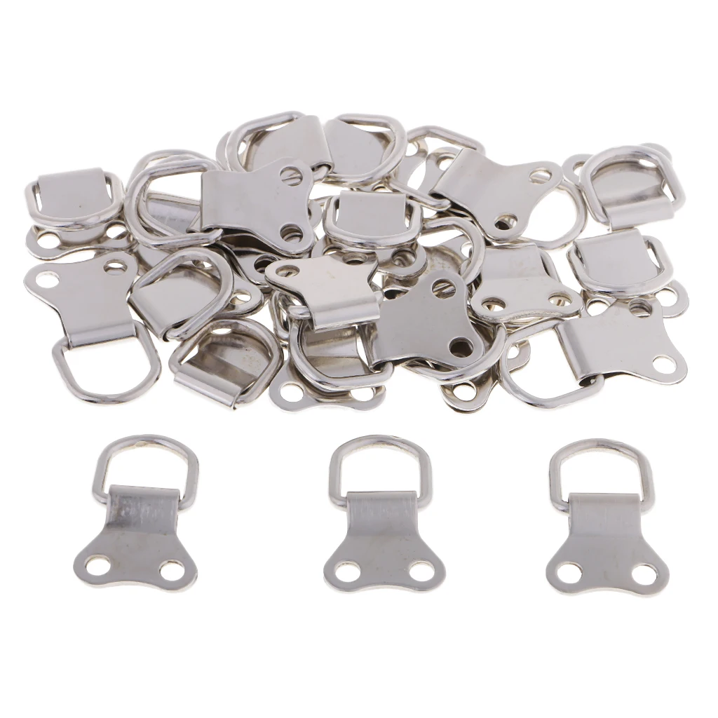 25 Pieces D-Ring Hooks Metal Solid Photo Frame Hanger Hanging Hooks for Photo Frame Picture Frame