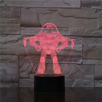 

Toy Story Buzz Lightyear Night Light LED Astronaut Decorative Lamp Child Kids Gift Cartoon Spaceman Kit Table Lamp Bedroom