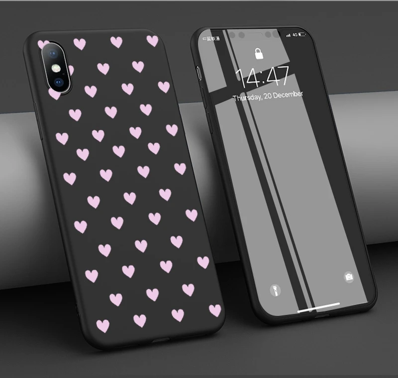 Lovebay Мягкий силиконовый чехол для телефона для пары Apple Iphone 11 Pro Max 8 7 6 6S Plus 5 5S SE XS Max XR X Love Heart TPU задняя крышка