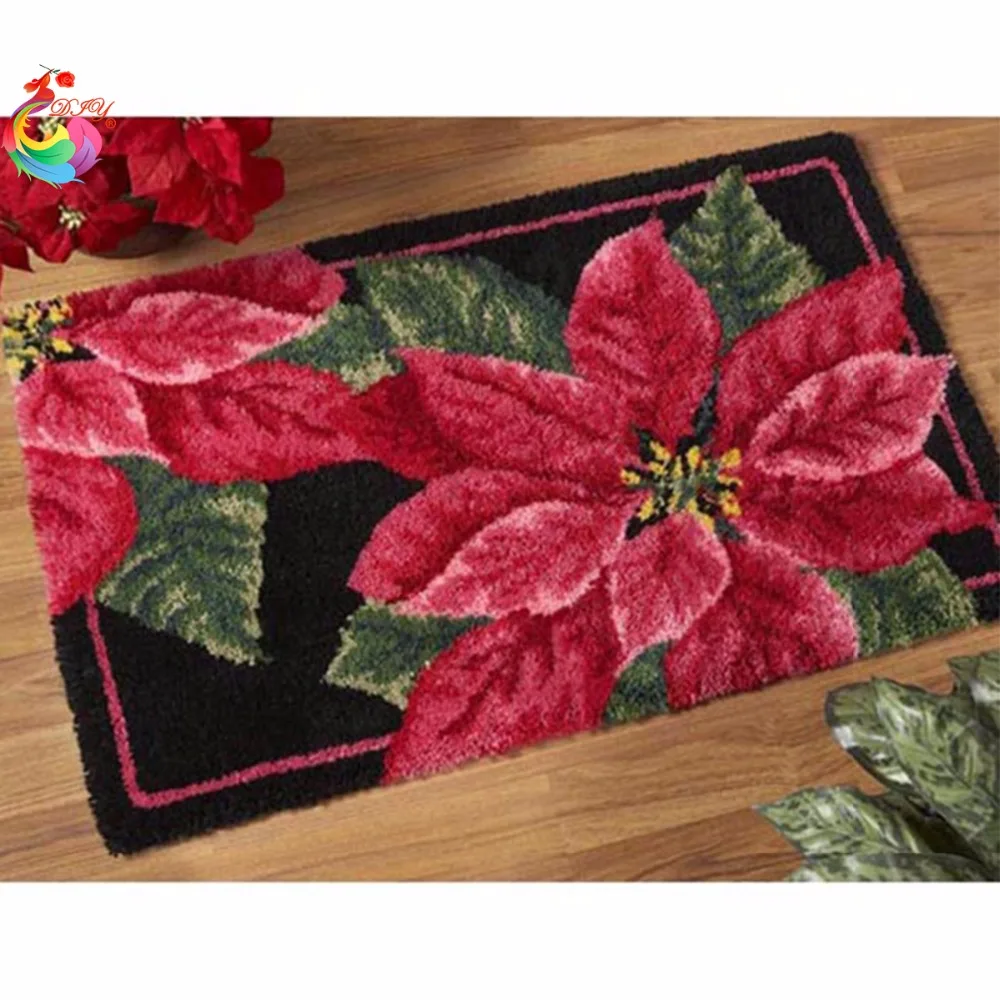 Kits for embroidery Latch Hook Kit Rug set of crochet hooks DIY Craft