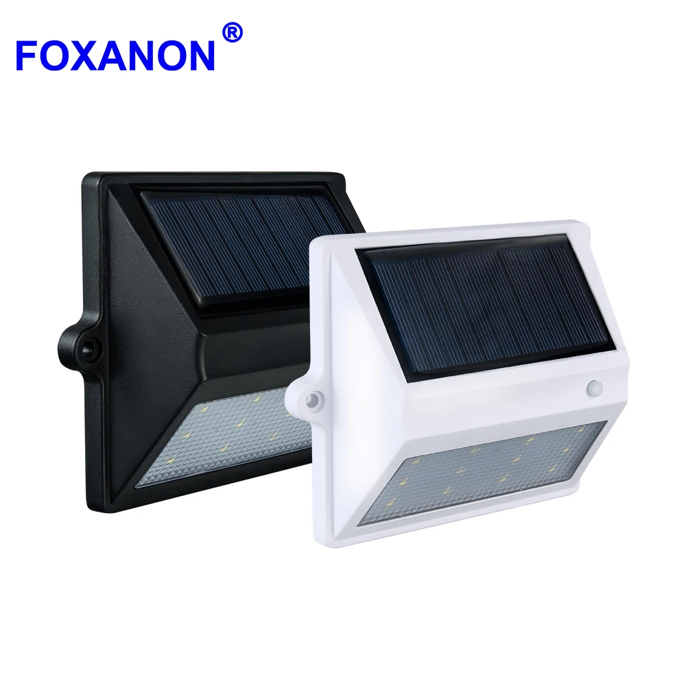 

Foxanon LED Solar Night Light Powered Panel SMD2835 8 / 12LEDs PIR Motion Sensor Nightlight IP65 Wall Lamp Outdoor Yard Lighting