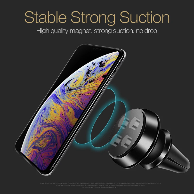

2 In 1 Magnetic Car Mount Holder and Auto Air Freshener for Cell Phones and Mini Tablets Fragrance Diffuser Interior Accessory