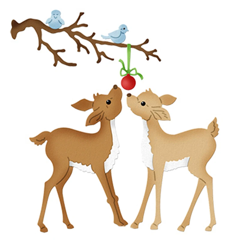 

Hemere 2pcs Animal & Branch Frame Metal Steel Cutting Dies DIY Crafts Scrapbooking Invitation Photo Card Template Embossing Die
