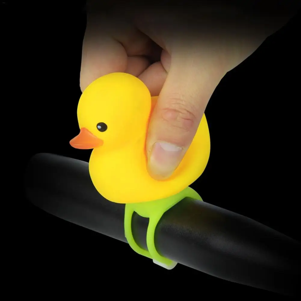 Perfect Bicycle Light Bicycle Duck Bell Motorcycle Little Yellow Duck Wearing Helmet Children With Hard Hat Horn Light 2