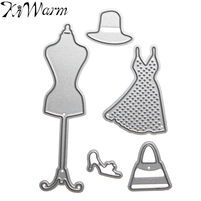 6Pcs Coat Hanger Dress Cutting Dies Stencils Embossing Template For DIY Album Scrapbook Greeting Cards Decoration