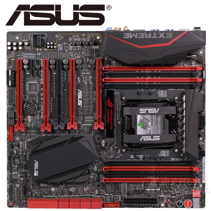 Материнская плата Asus RAMPAGE V EXTREME для настольных ПК X99 Socket LGA 2011-V3 i7 X DDR4 128G ATX UEFI биос оригинальная б/у материнская плата в продаже