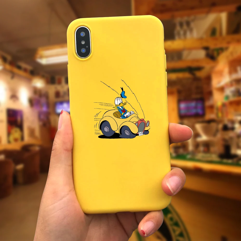 Donald Duck Mickey Mouse soft tpu Phone Cases For iphone 6 6S 7 Case For iphone 8 7P XR X XS MAX Cover Cute cases Cartoon Animal
