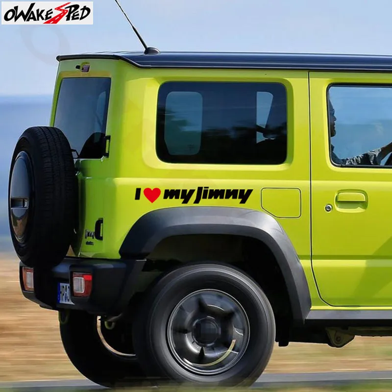 2 шт. I love my Jimny наклейки для Suzuki забавные виниловые на дверь автомобиля боковые