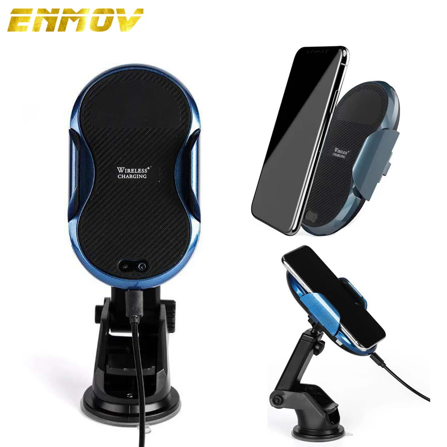ENMOV Car Wireless Charger for iPhone Samsung Galaxy S10 Plus S8 Dashboard Mount Phone Holder Quick Charging | Мобильные телефоны и