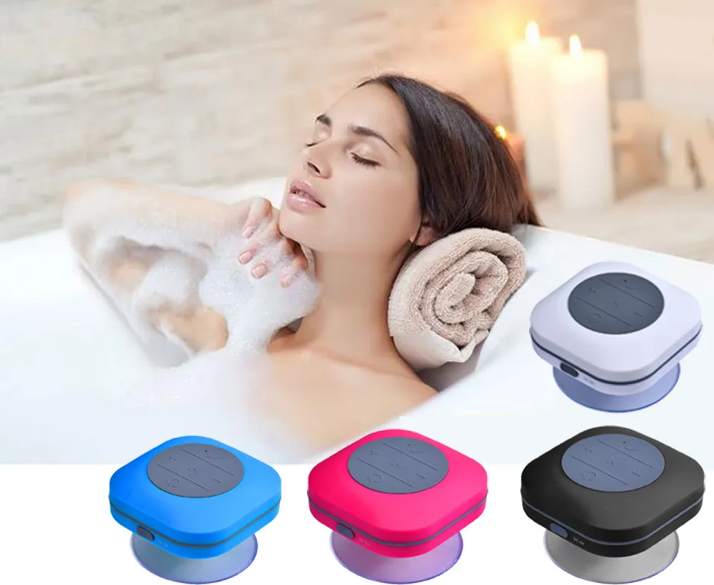 

Free Shipping Mini Portable Subwoofer Shower Waterproof Wireless Bluetooth Speaker Car Handsfree Receive Call Music Suction Z518