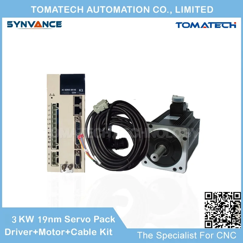 

Best price and quality 180mm flange 3.0KW 1500rpm 19nm 180ST-M19015 servo motor and servo driver