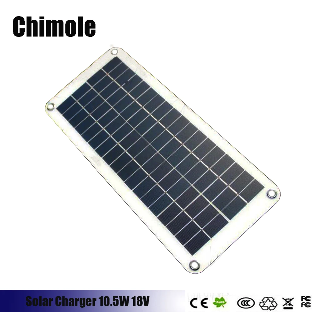

Chimole 10.5W 18V Solar Panel Charger For 12V Battery Charger Portable Solar Cell Power Bank Charger For Car/Boat/Motor
