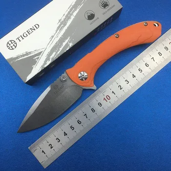 

TIGEND-1814 outdoor camping bearing flip folding knife high stone steel blade G10 handle climbing fishing equipment tactics EDC