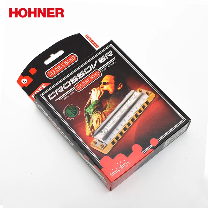 Hohner морская полоса кроссовер с 10 отверстиями диатоническая Губная гармошка