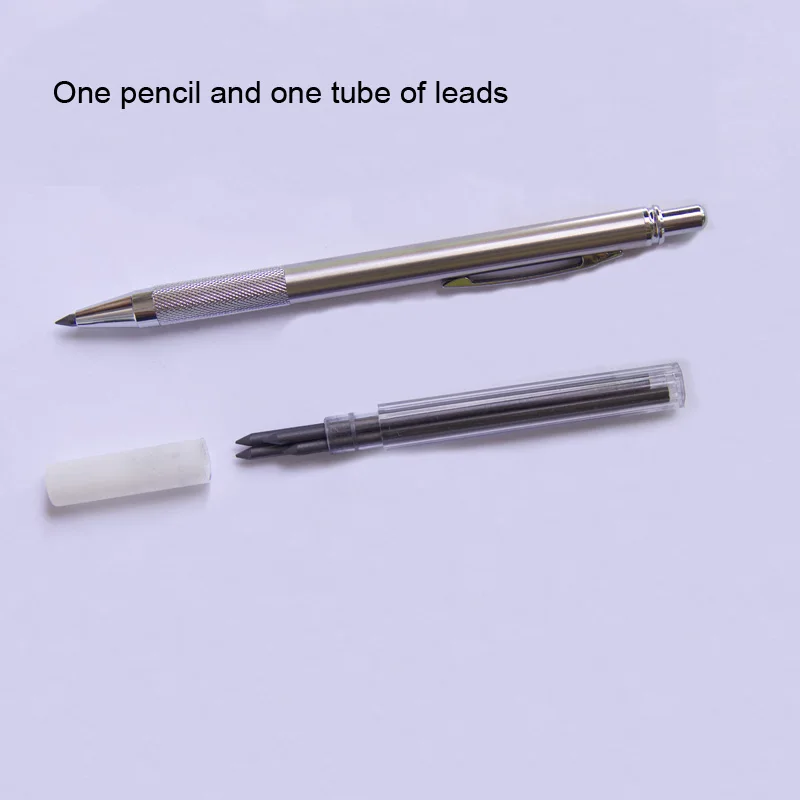 3,0 мм полностью металлические механические/автоматические карандаши, простой держатель, стальные офисные школьные принадлежности, канцелярские товары для рукоделия - Цвет: 3 0 Pencil and Leads