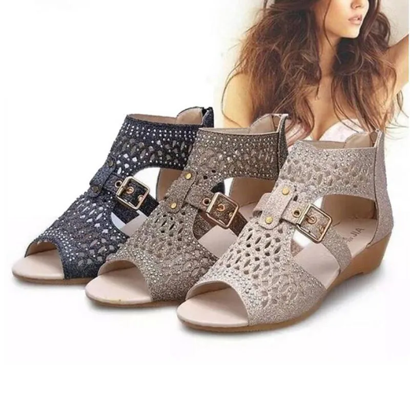 

DAFENP Sandals Women shoes woman Casual Summer Fashion Rivet Gladiator Openwork sandalias mujer 2019 zapatos de mujer