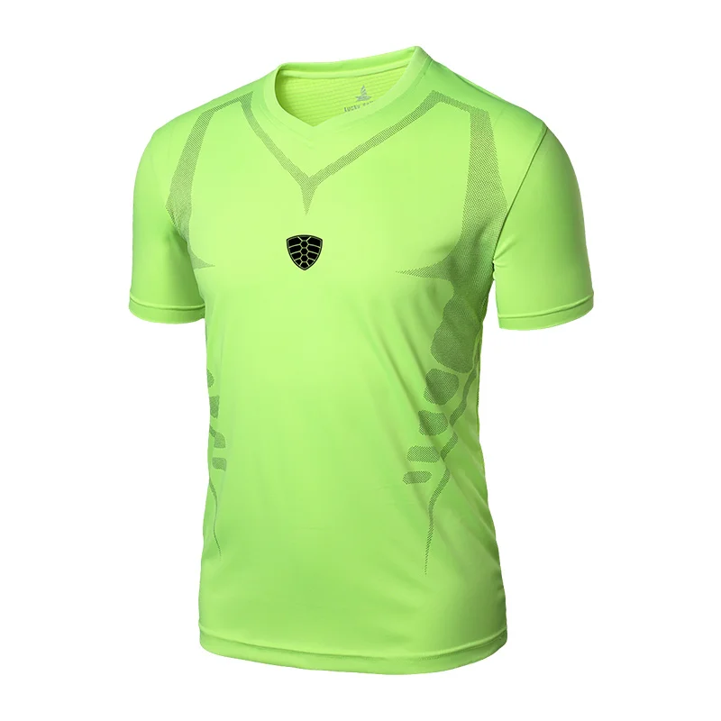 FANNAI, Мужская футболка для спортзала, для бега, фитнеса, повседневная, сухая, мужская рубашка, Спортивная, на заказ, Спортивная Мужская футболка для спортзала, белая рубашка для кроссфита - Цвет: FN007 Green