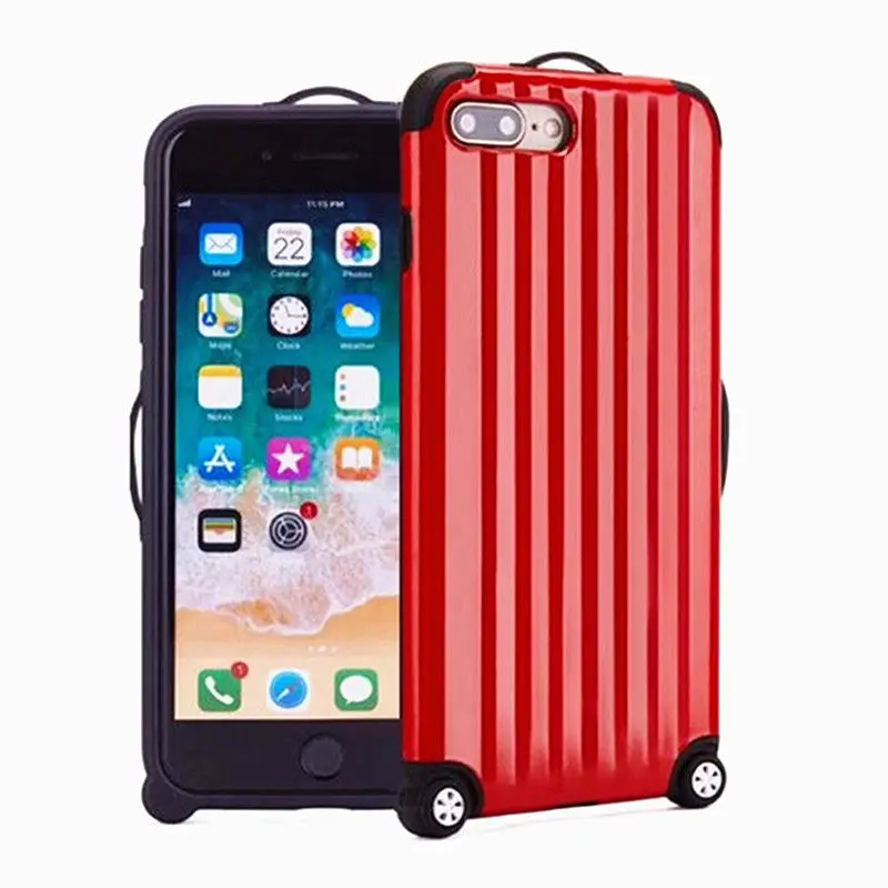 Fashion Luggage Suitcase Type Back Case Cover For Apple iPhone 6 6S 7 8